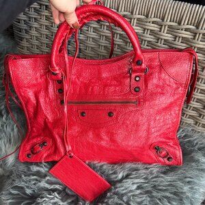 Red Balenciaga Purse